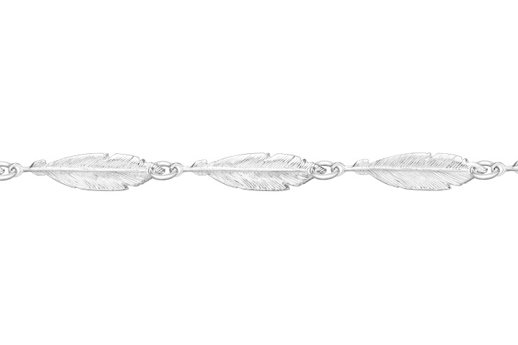 Pulsera plata 925 plumas