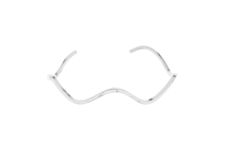 Brazalete plata 925 curvas