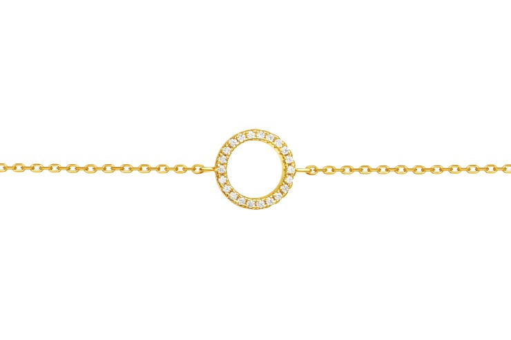 Pulsera plata 925 circulo cz