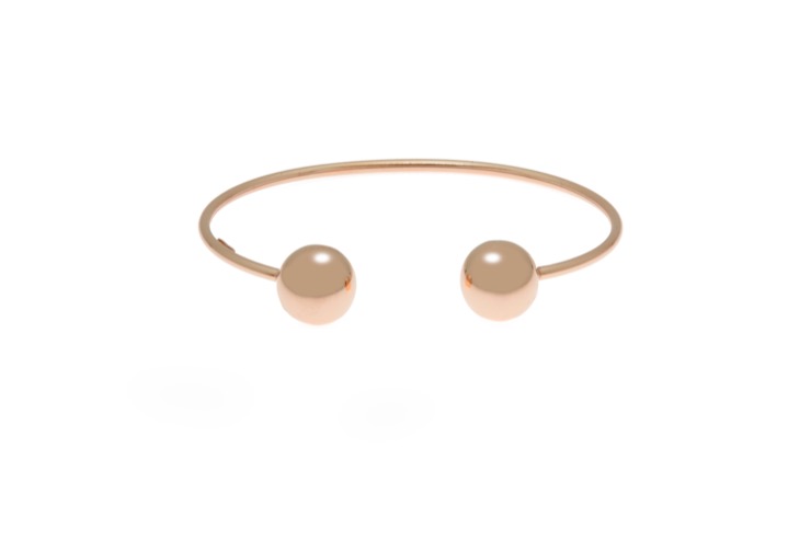 Brazalete plata 925 tuboflex bolas