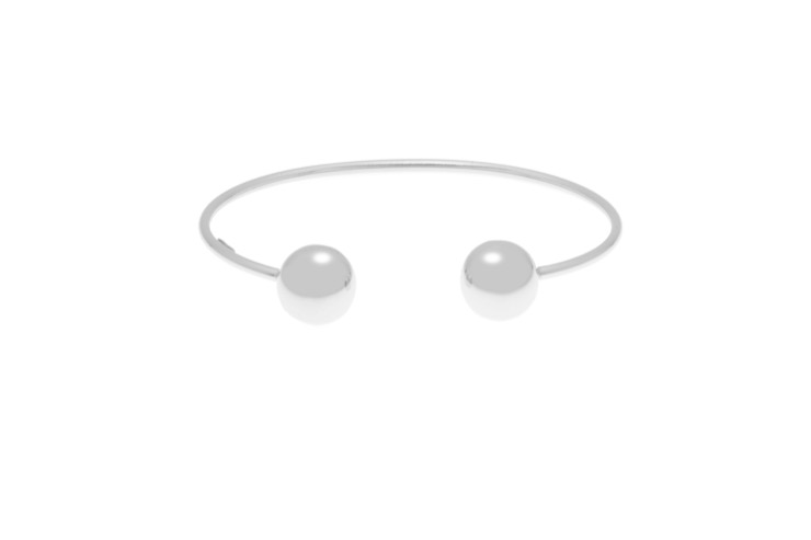 [1128000000PL] Brazalete plata 925 tuboflex bolas (Plata)