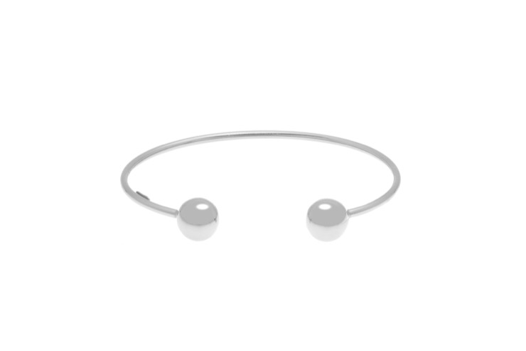 Brazalete plata 925 tuboflex bolas
