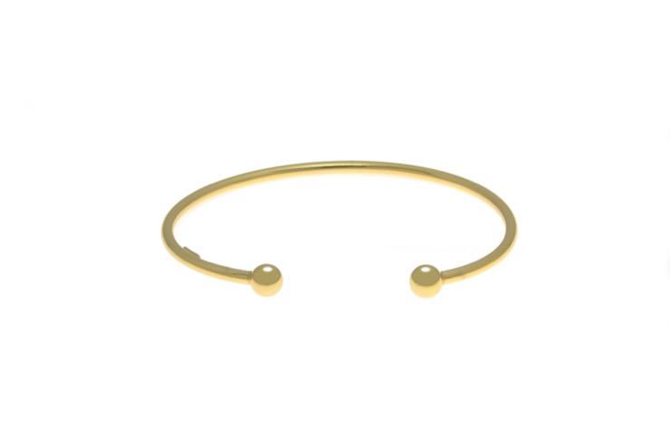 Sterling silver beads bangle bracelet  sterling silver