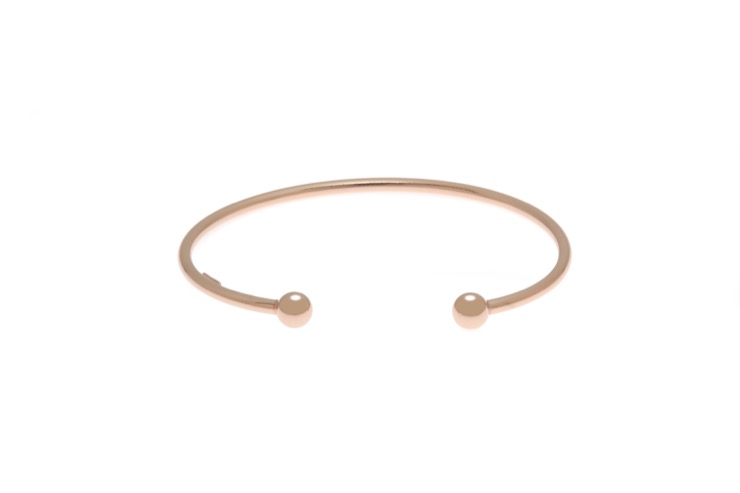 Sterling silver beads bangle bracelet  sterling silver