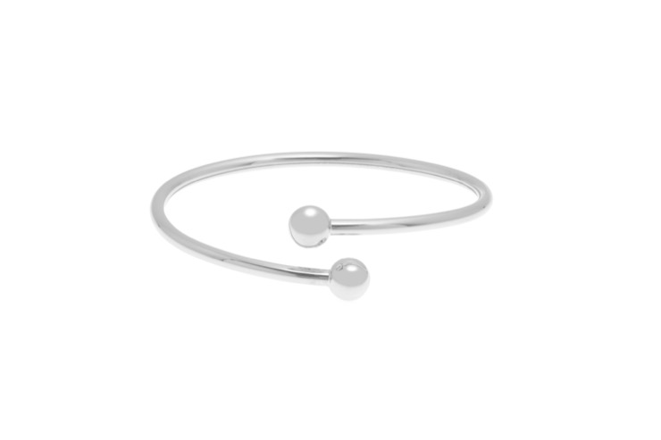 Brazalete plata 925 tuboflex bolas