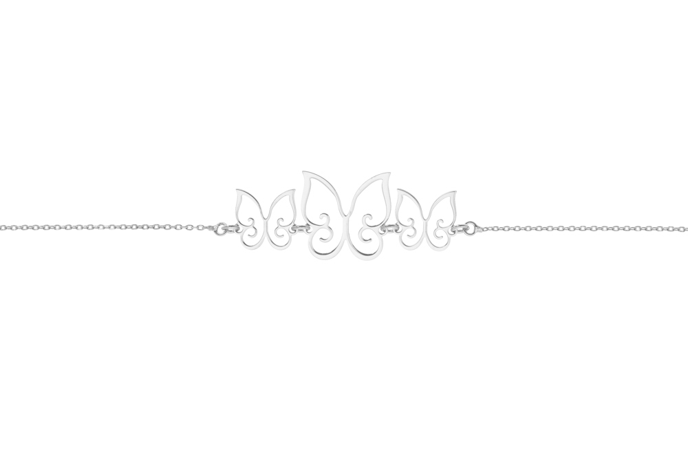 Pulsera plata 925 mariposa
