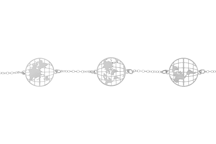 Pulsera plata 925 mundo