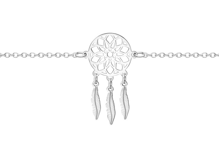 Pulsera plata 925 atrapasueños