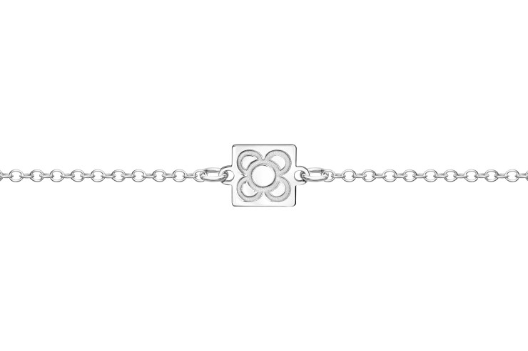 Silver 925 barcelona flower bracelet