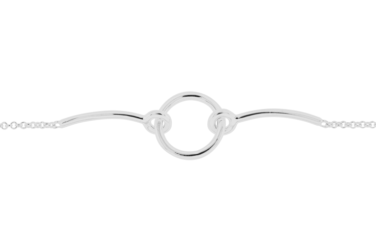 Silver 925 circle bracelet 16+5cm sterling silver