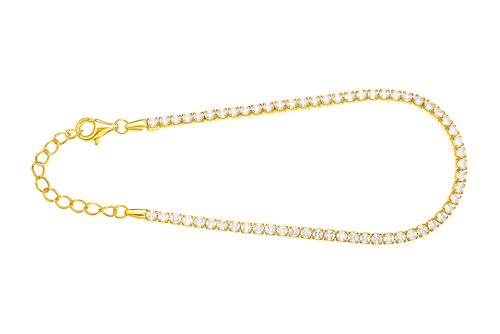 Pulsera plata 925 tenis con zirconitas