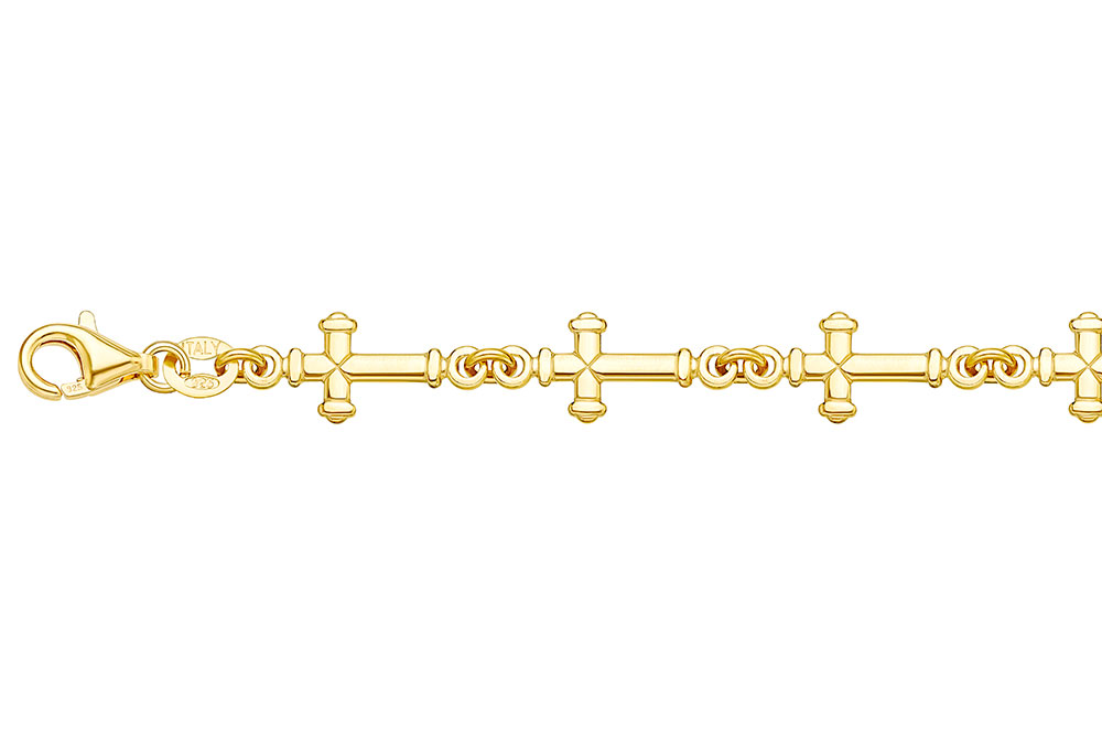 Pulsera plata 925 cruces
