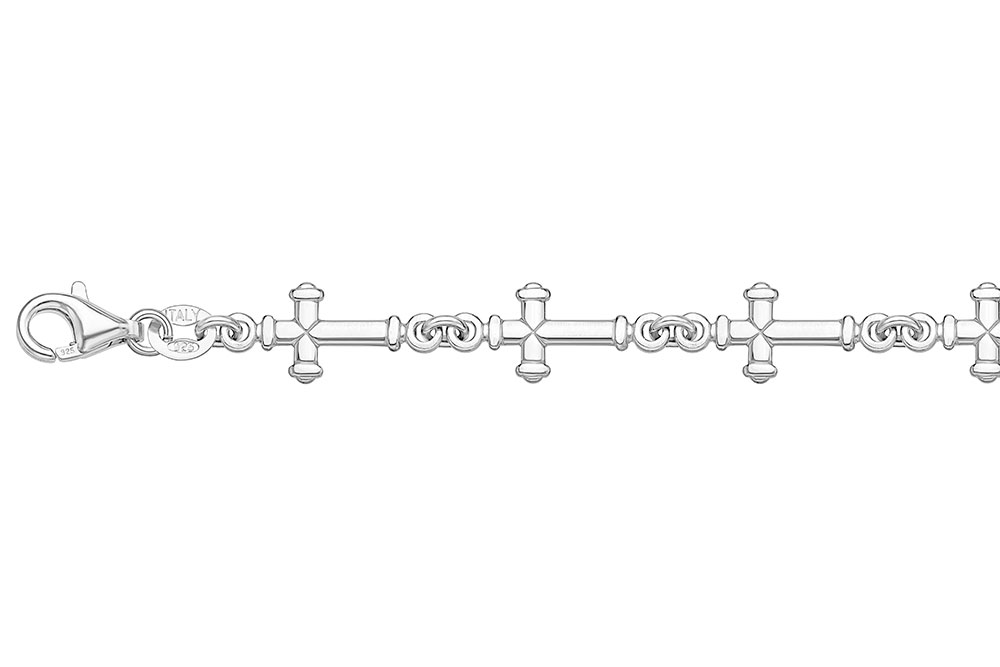 Pulsera plata 925 cruces