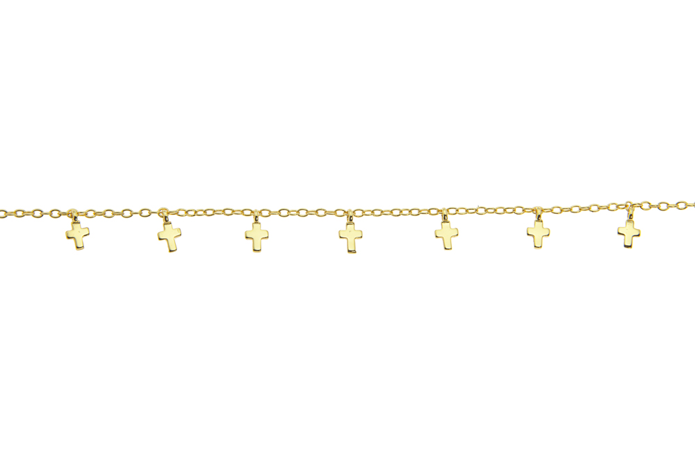 Pulsera plata 925 siete cruces