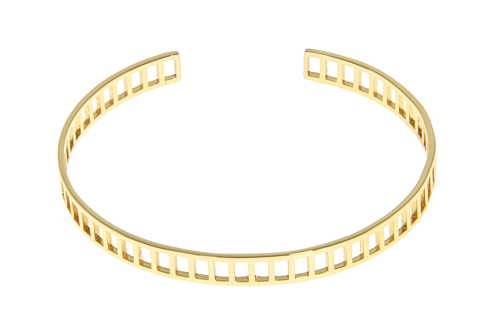 Brazalete plata 925 rigido abierto calado