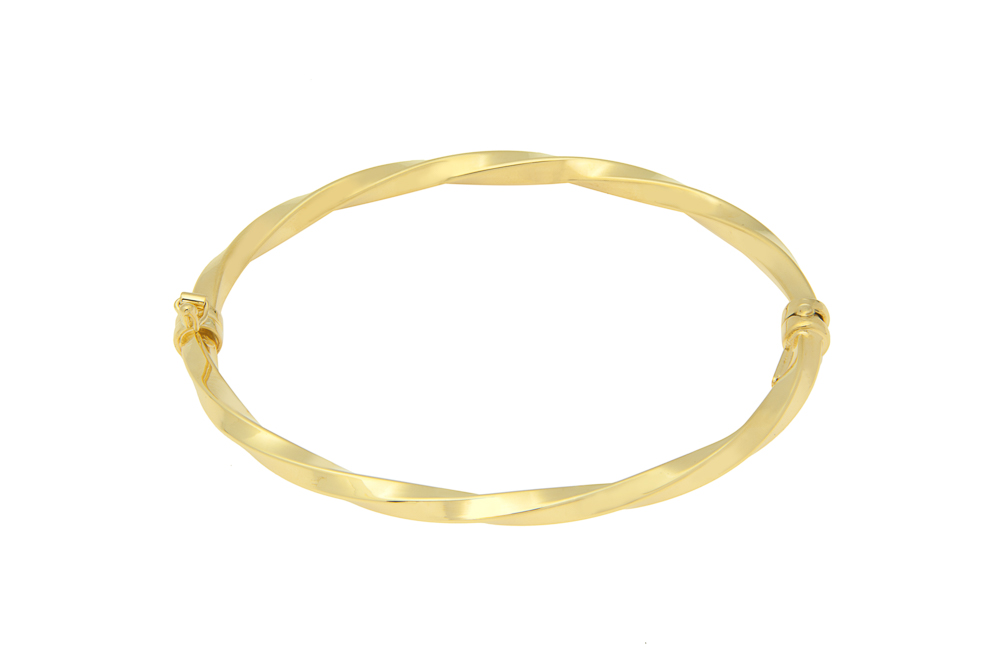 Brazalete esclava plata 925 tubo rizado 3x3mm