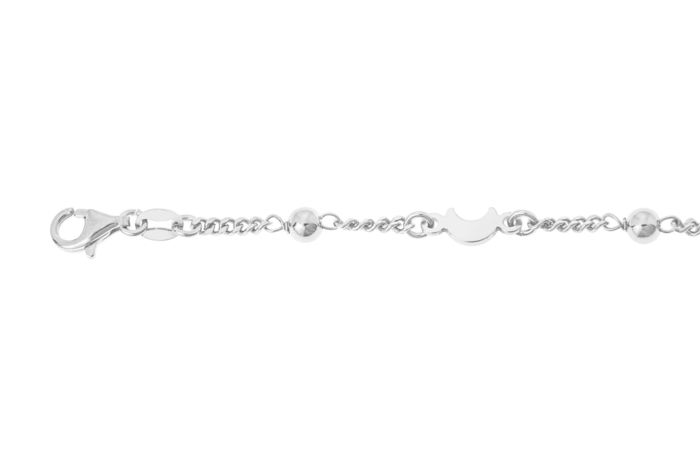 Silver 925 moons bracelet 16+5cm sterling silver