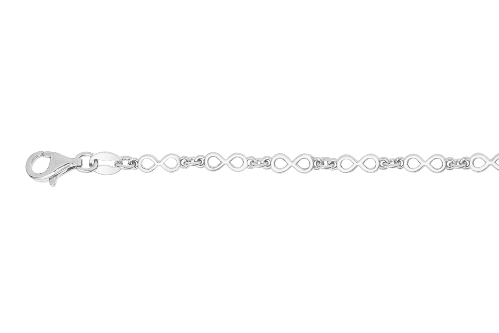 [13639P1600PL] Silver 925 infinity symbol bra 16+5cm sterling silver (Sterling silver)