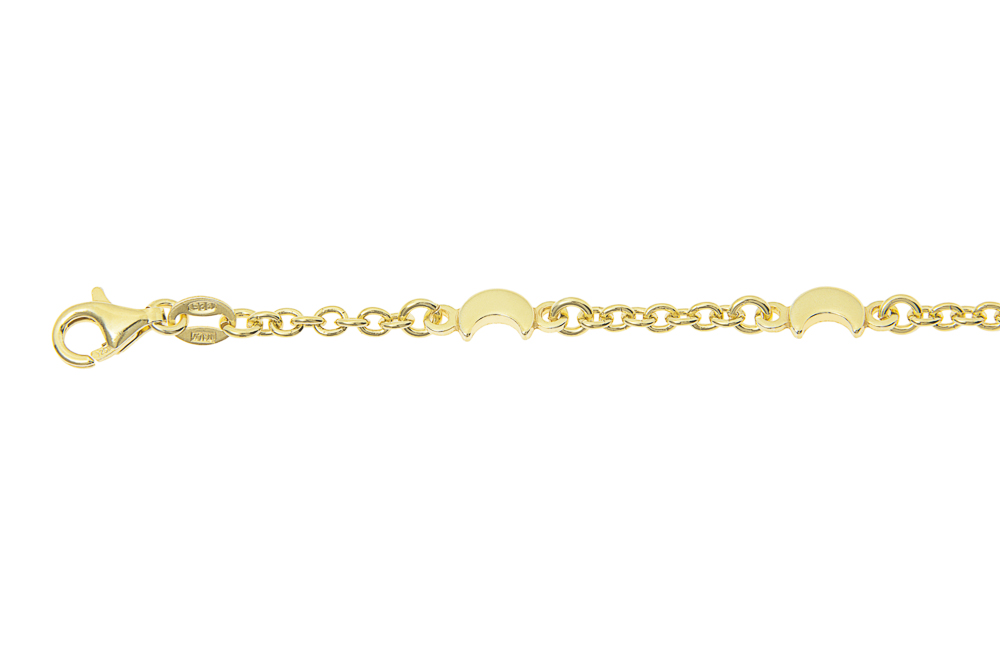 Silver 925 moons bracelet 16+5cm sterling silver