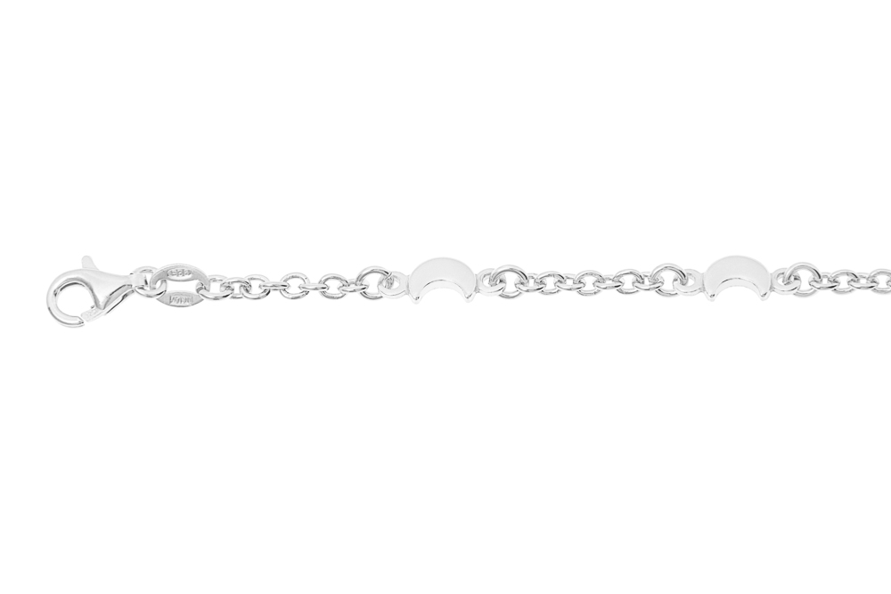 [13641P1600PL] Silver 925 moons bracelet 16+5cm sterling silver (Sterling silver)