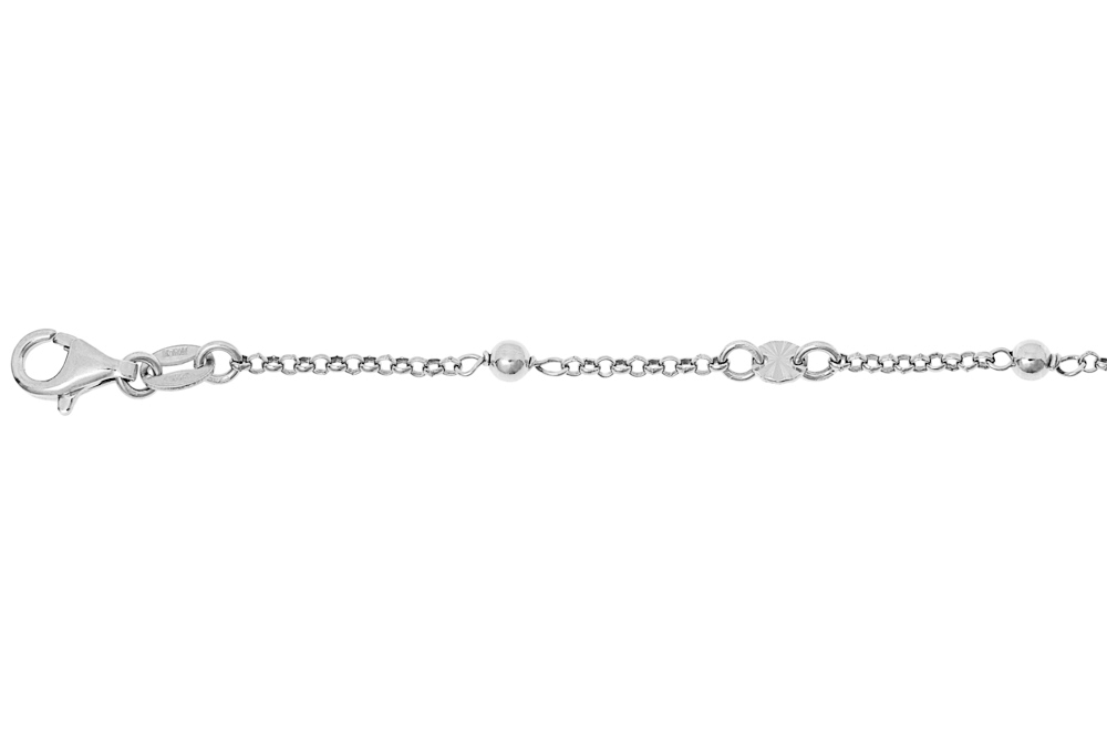 Silver 925 bracelet 16+5cm rhodium