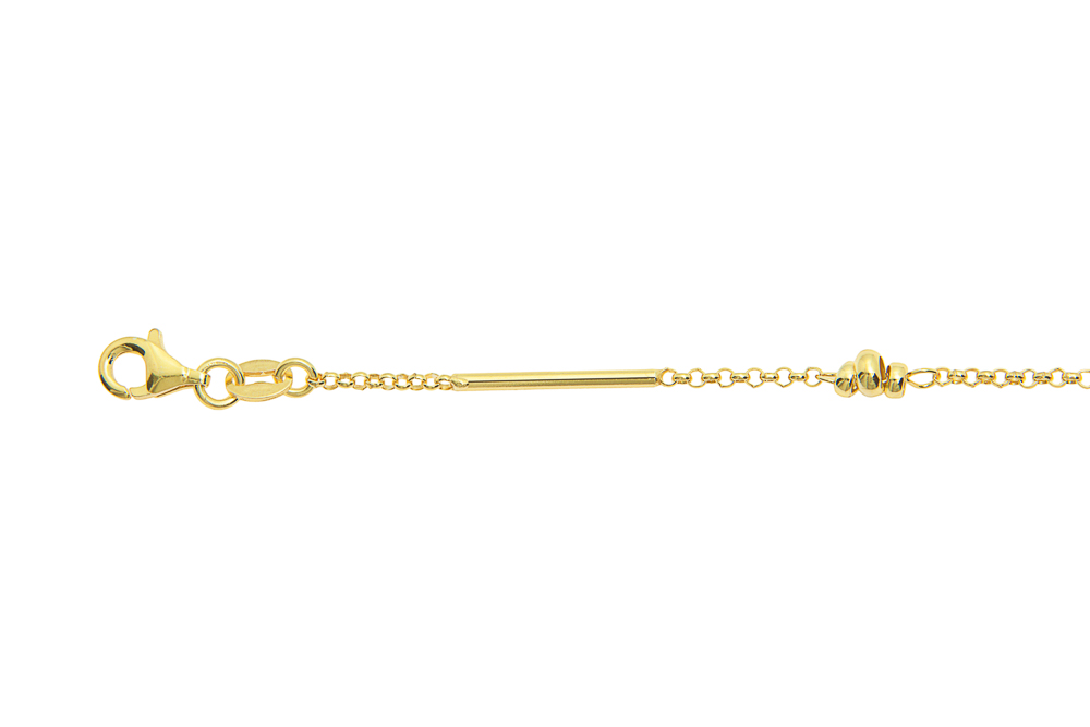 Pulsera plata 925 anillas con tubos intercalados
