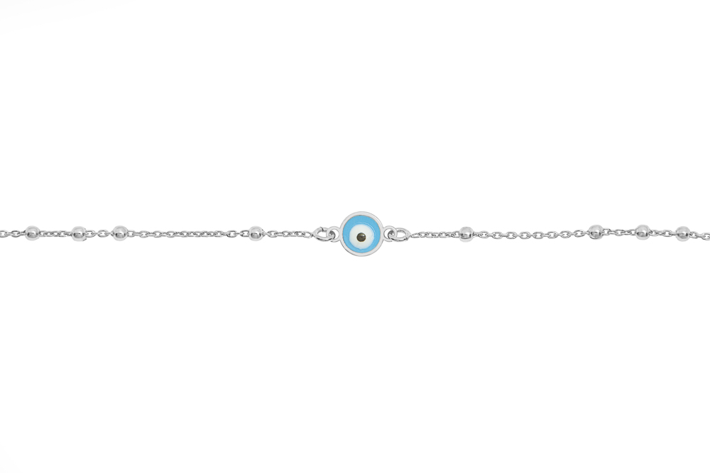 Pulsera plata 925 ojo turco esmaltado