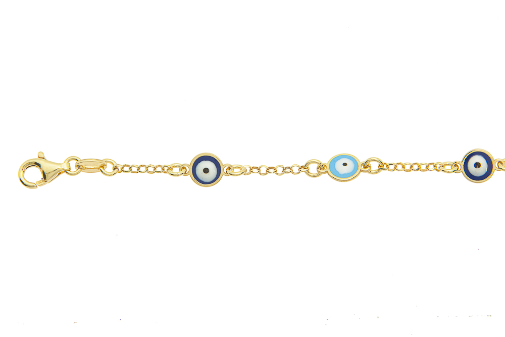 Silver 925 turkish eye bracele 16+5cm sterling silver