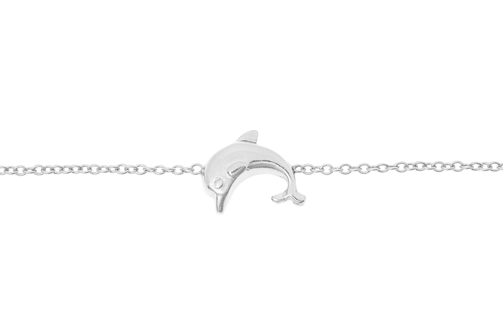 Silver 925 dolphin bracelet 16+5cm sterling silver