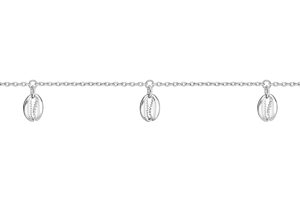Pulsera plata 925 tres conchas