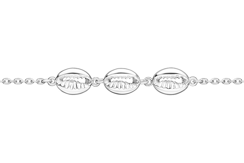 Pulsera plata 925 tres conchas