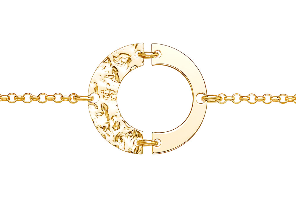 [13963P1600DO] Silver 925 bracelet 16+5cm rhodium (Gold plated)