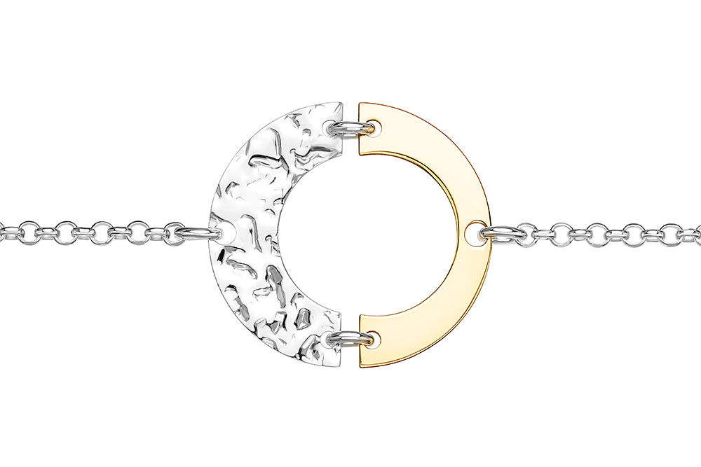 Silver 925 bracelet 16+5cm rhodium