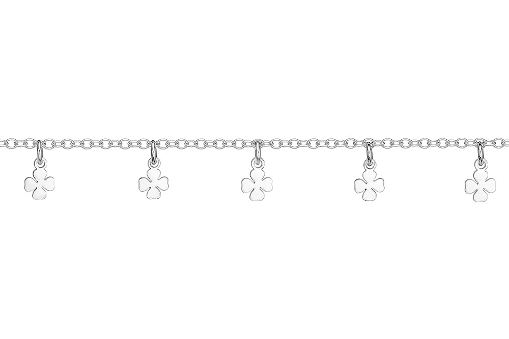 Pulsera plata 925 trebol