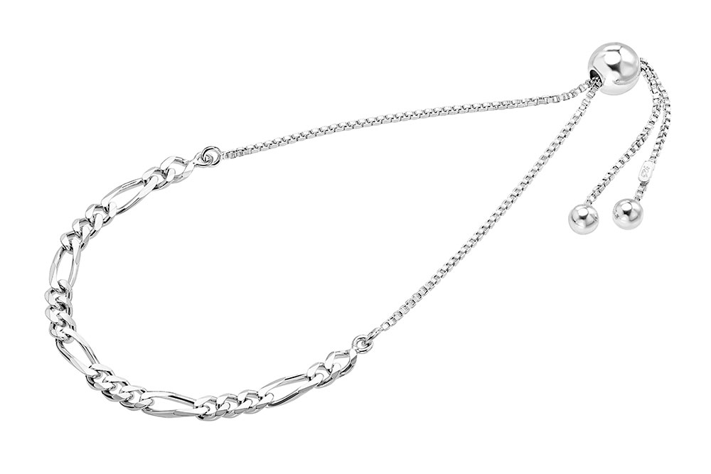 Pulsera plata 925 programada con cierre corredero