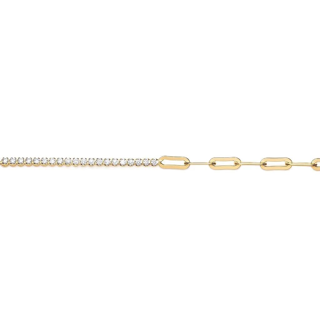 Pulsera plata 925 rolo alargada con circonitas