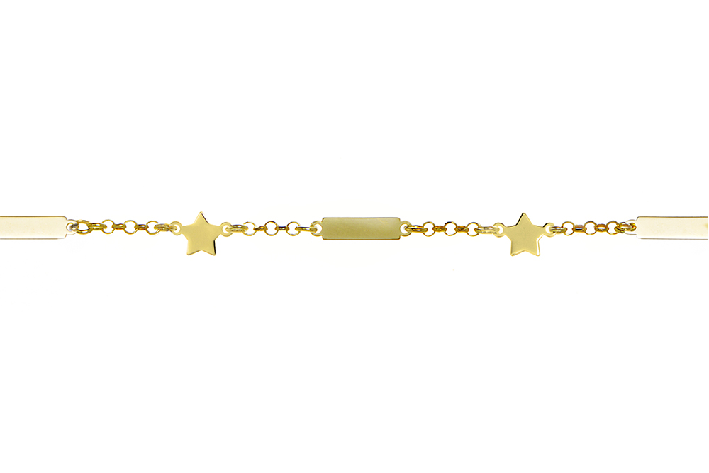Silver 925 bracelet star 16+5cm sterling silver
