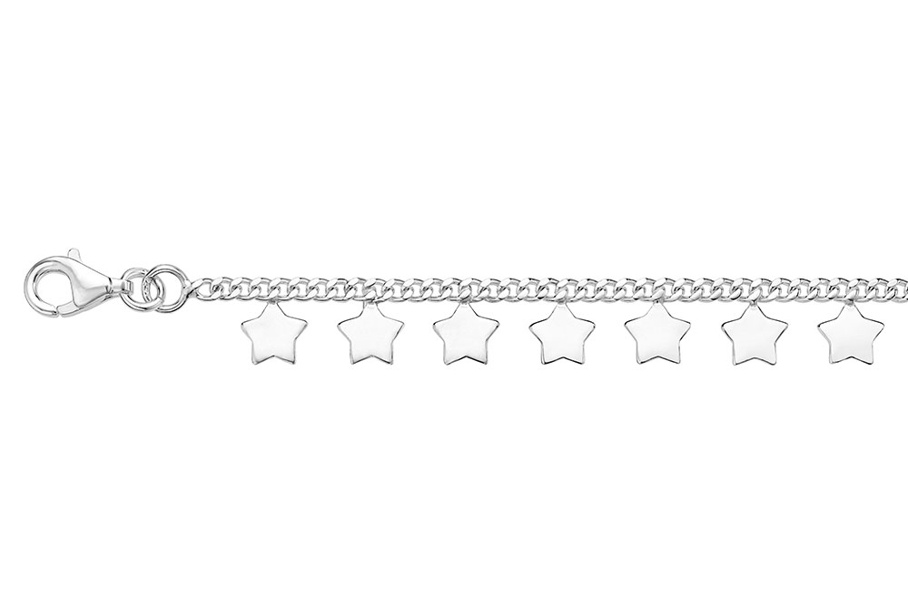 Pulsera plata 925 estrellas