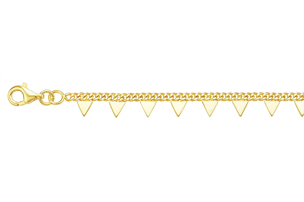 Tobillera plata 925 mini triangulos