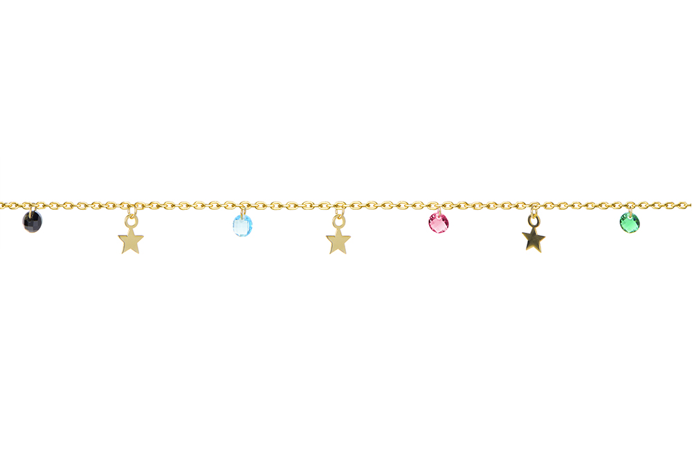 Pulsera plata 925 estrella con zirconita