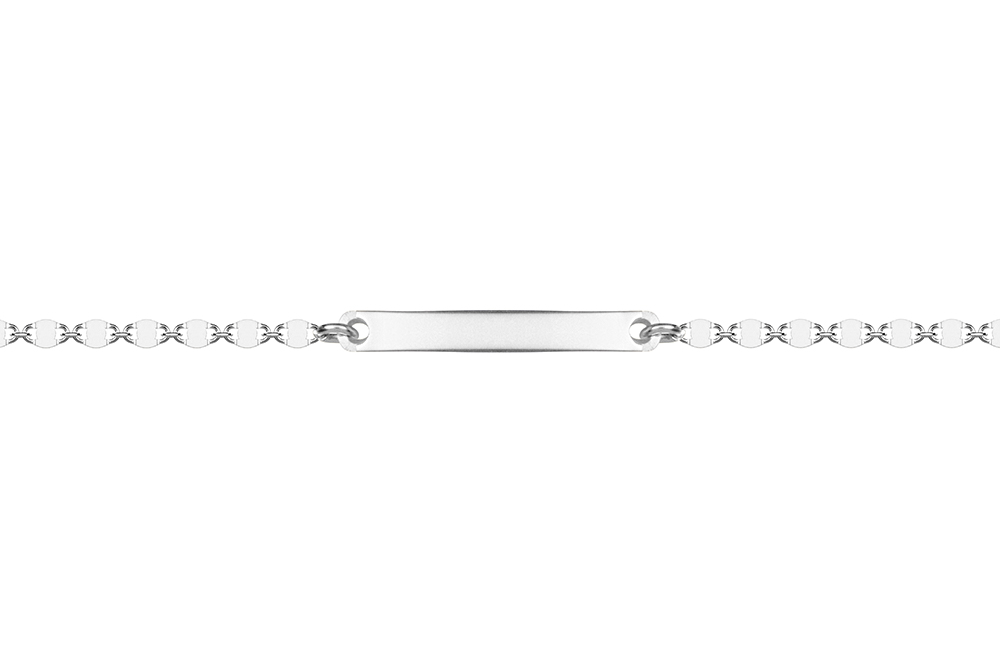 [14505P1500PL] Id bracelet silver 925 1 micron gold plated (Sterling silver)