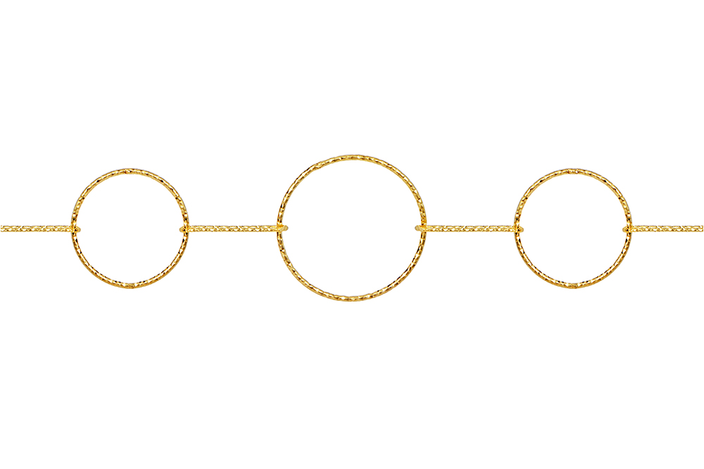 Silver 925 circle diamond cut bracelet