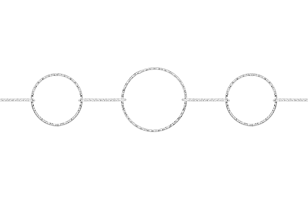 Silver 925 circle diamond cut bracelet