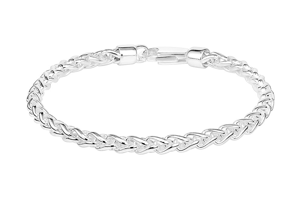 Pulsera plata 925 de cadena espiga 120