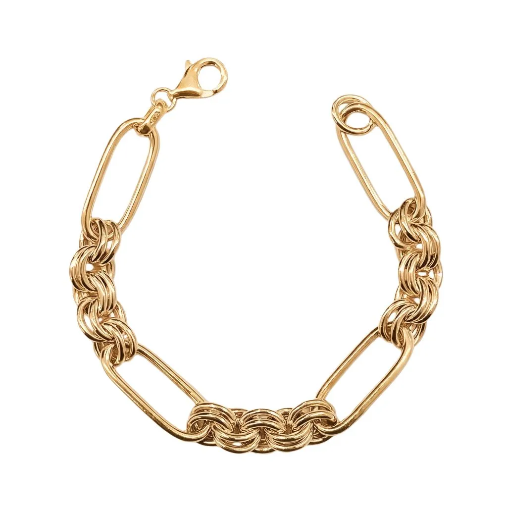 Sterling silver rectangle link chain necklace