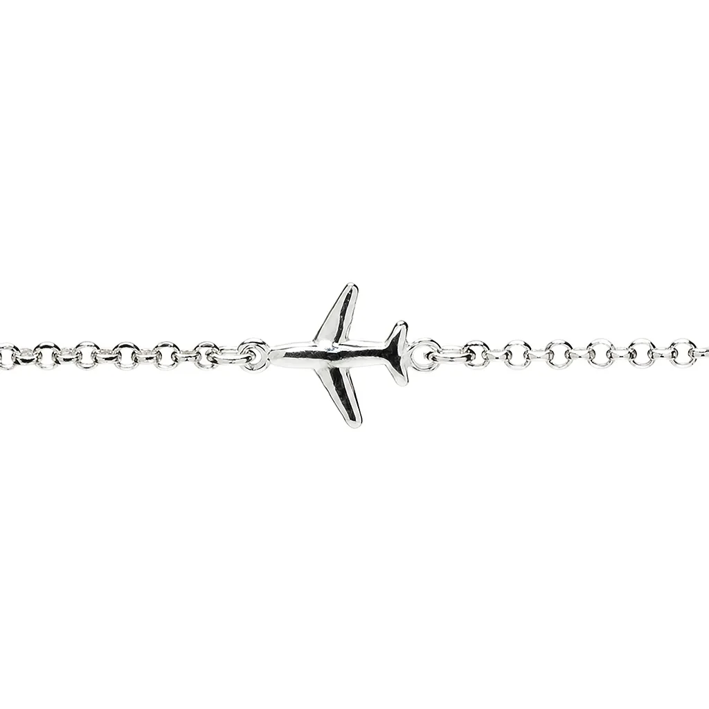 Pulsera plata 925 avión