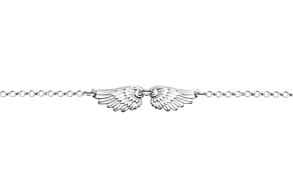 Sterling silver angel wings bracelet