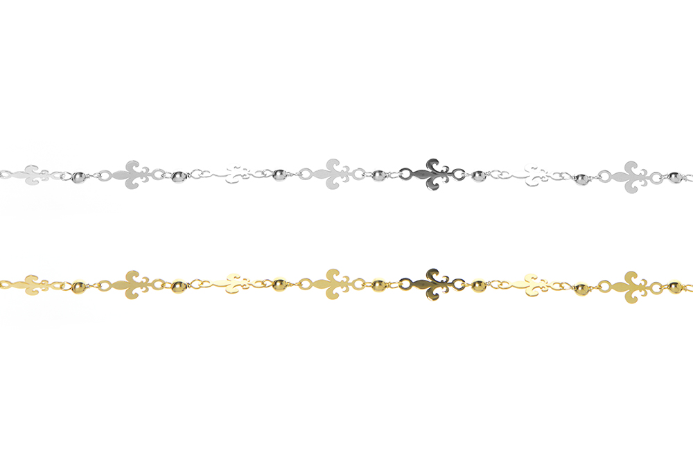 Sterling silver fleur-de-lis  bracelet