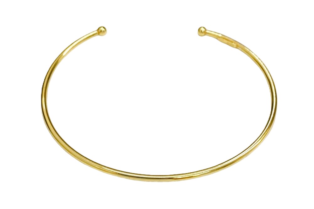 Brazalete plata 925 tubo 1,75mm con bolas