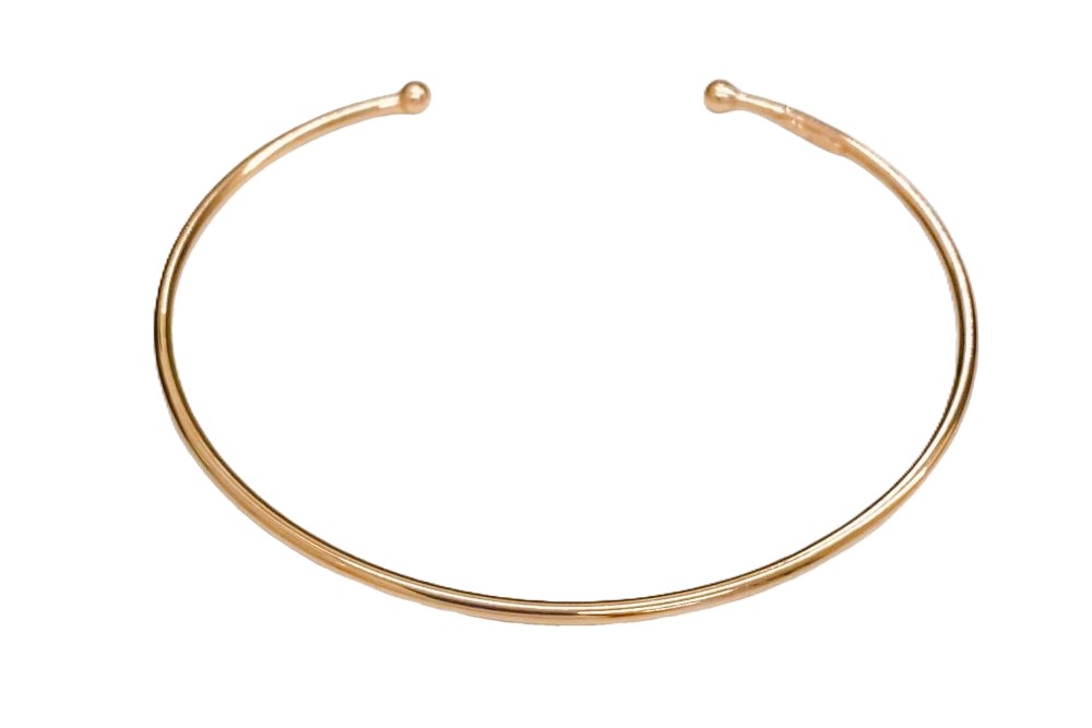 Sterling silver beads bangle bracelet